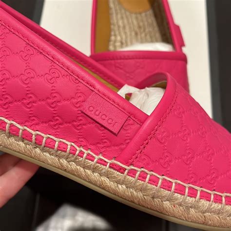 pink gucci espadrilles|hot pink gucci slides.